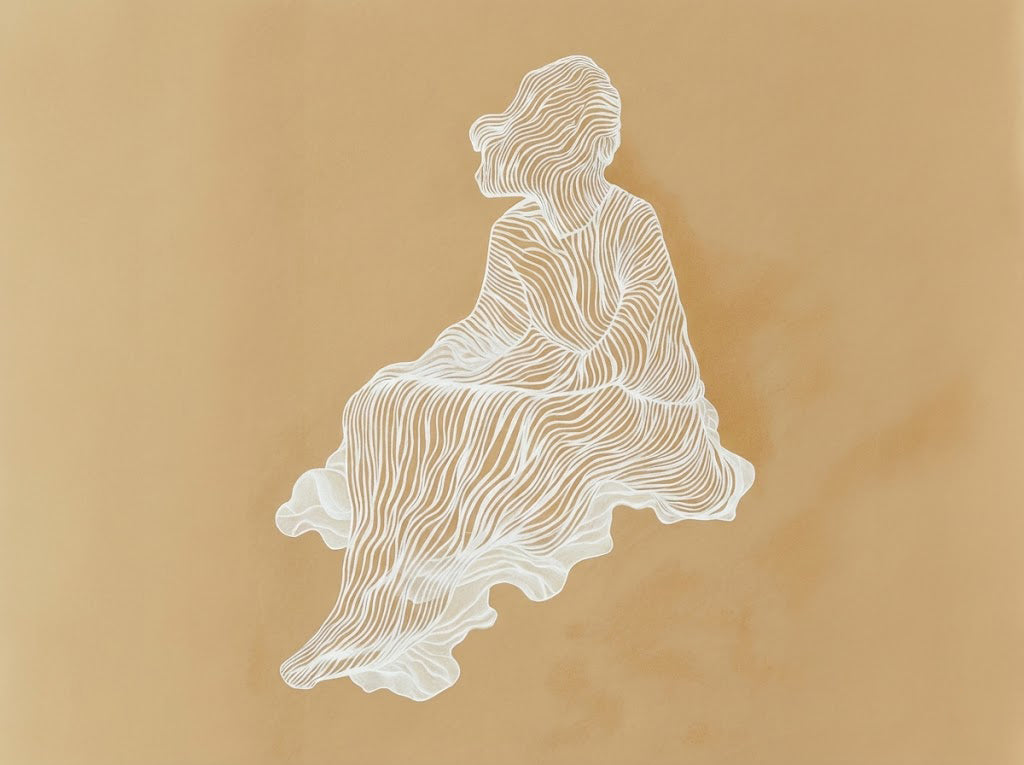 Line Art Female Silhouette Painting