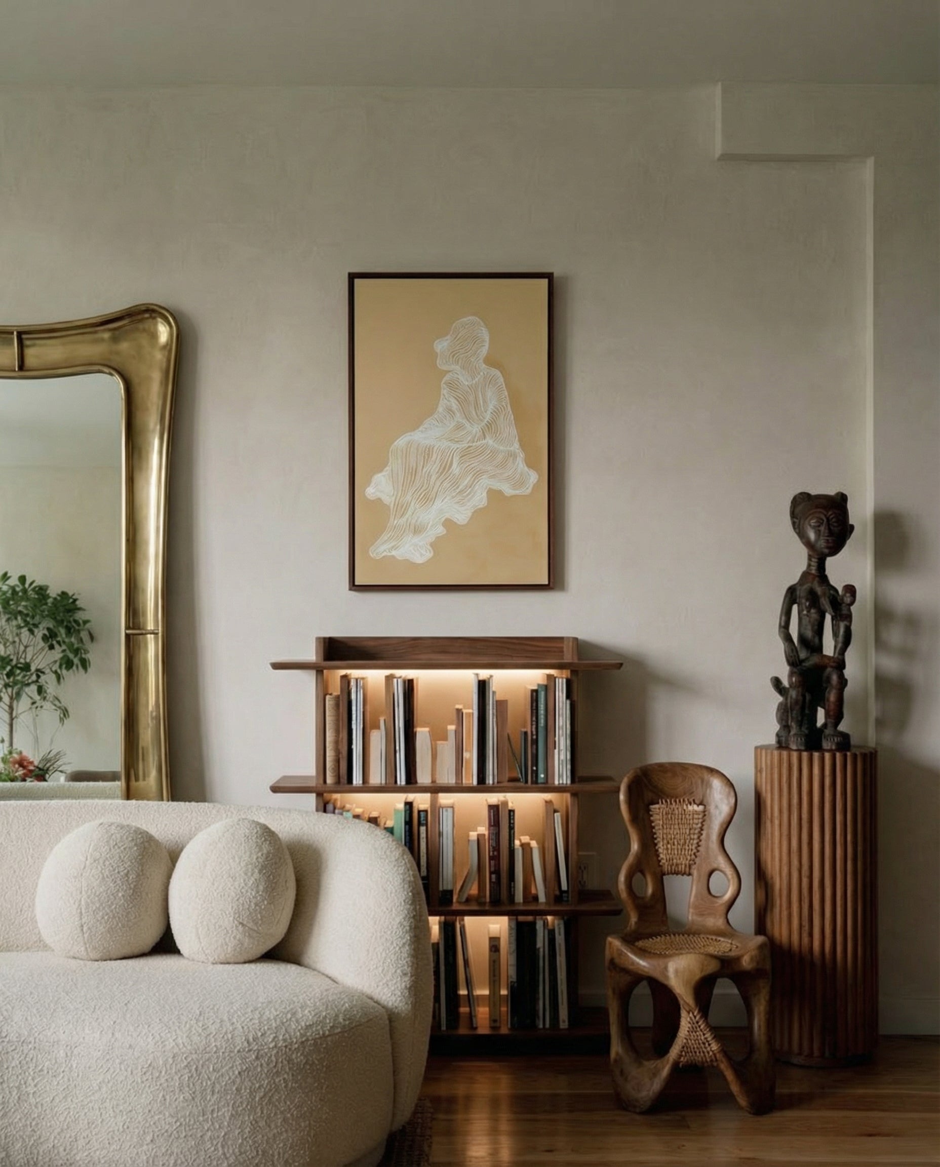 Line Art Female Silhouette Painting