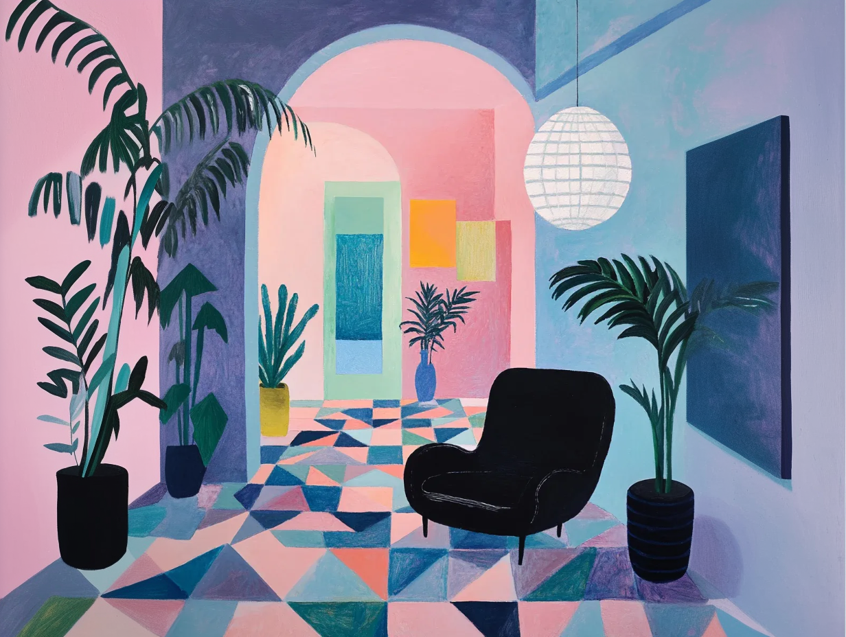 Geometric Interior Space Art Print