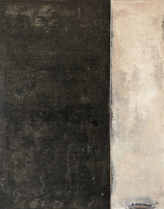Black and White Contrast Abstract Painting