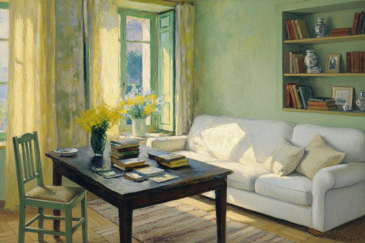 Sunlit Reading Room