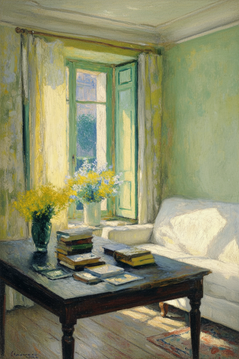 Sunlit Reading Room