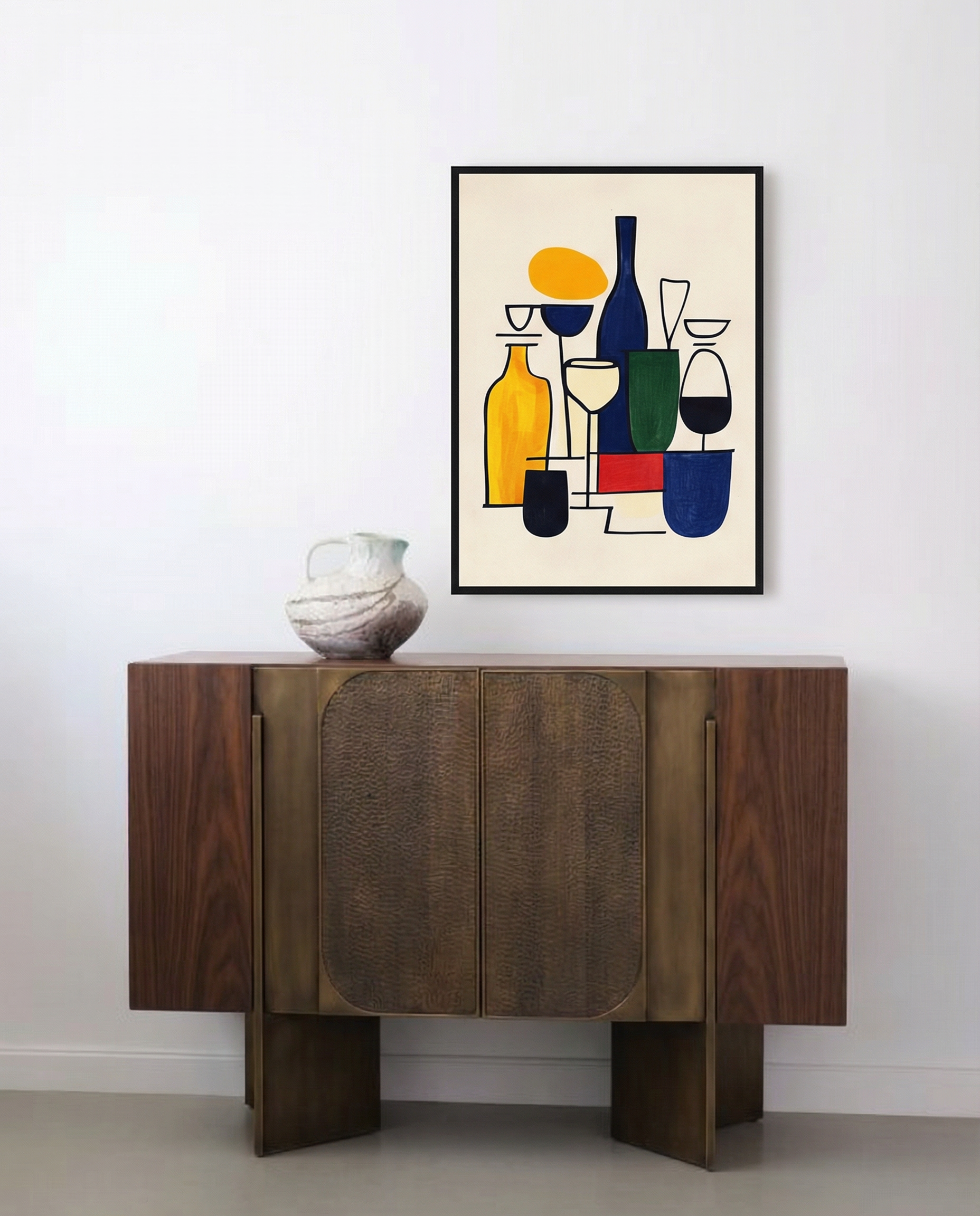 Minimalist Geometric Table Scene