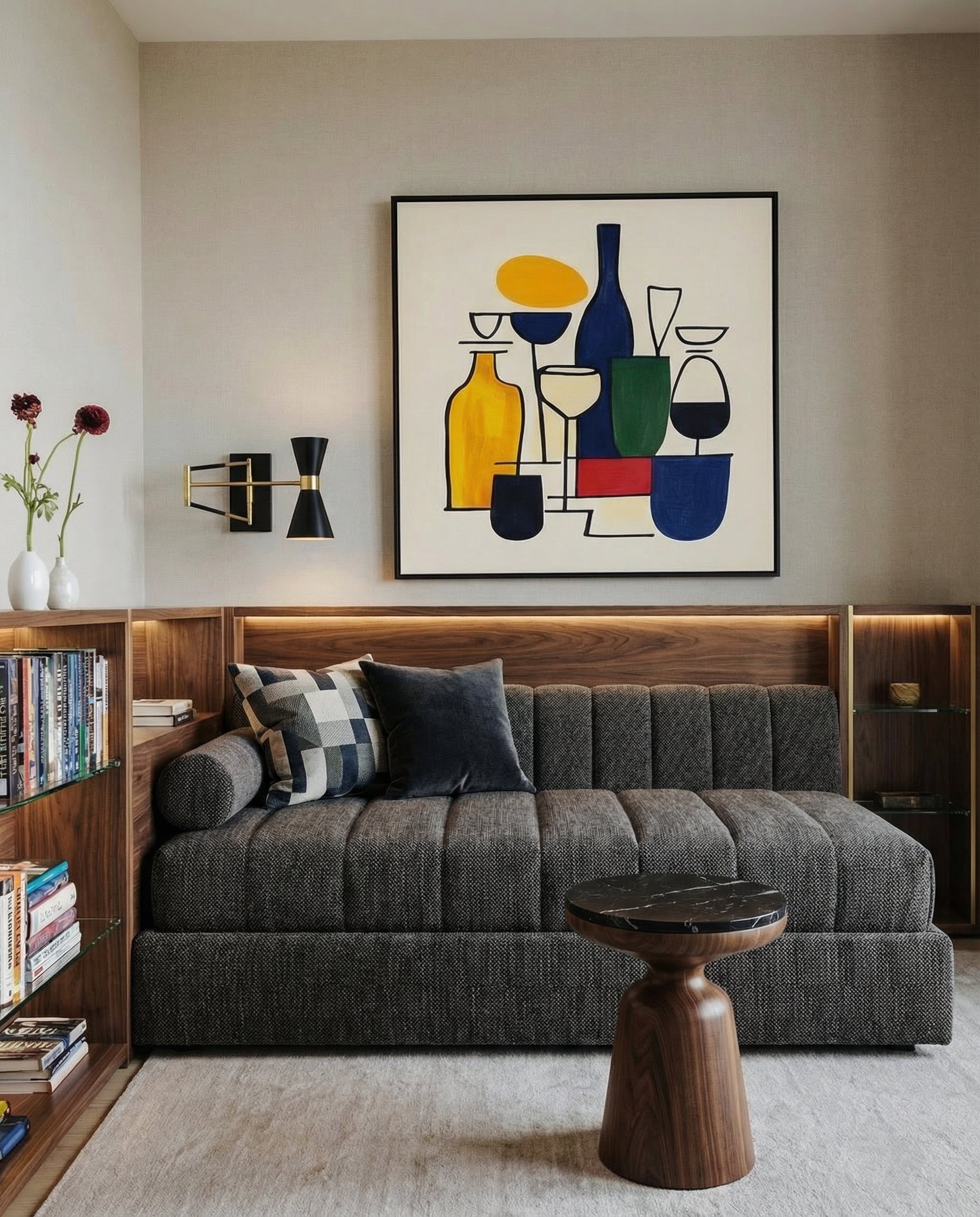 Minimalist Geometric Table Scene