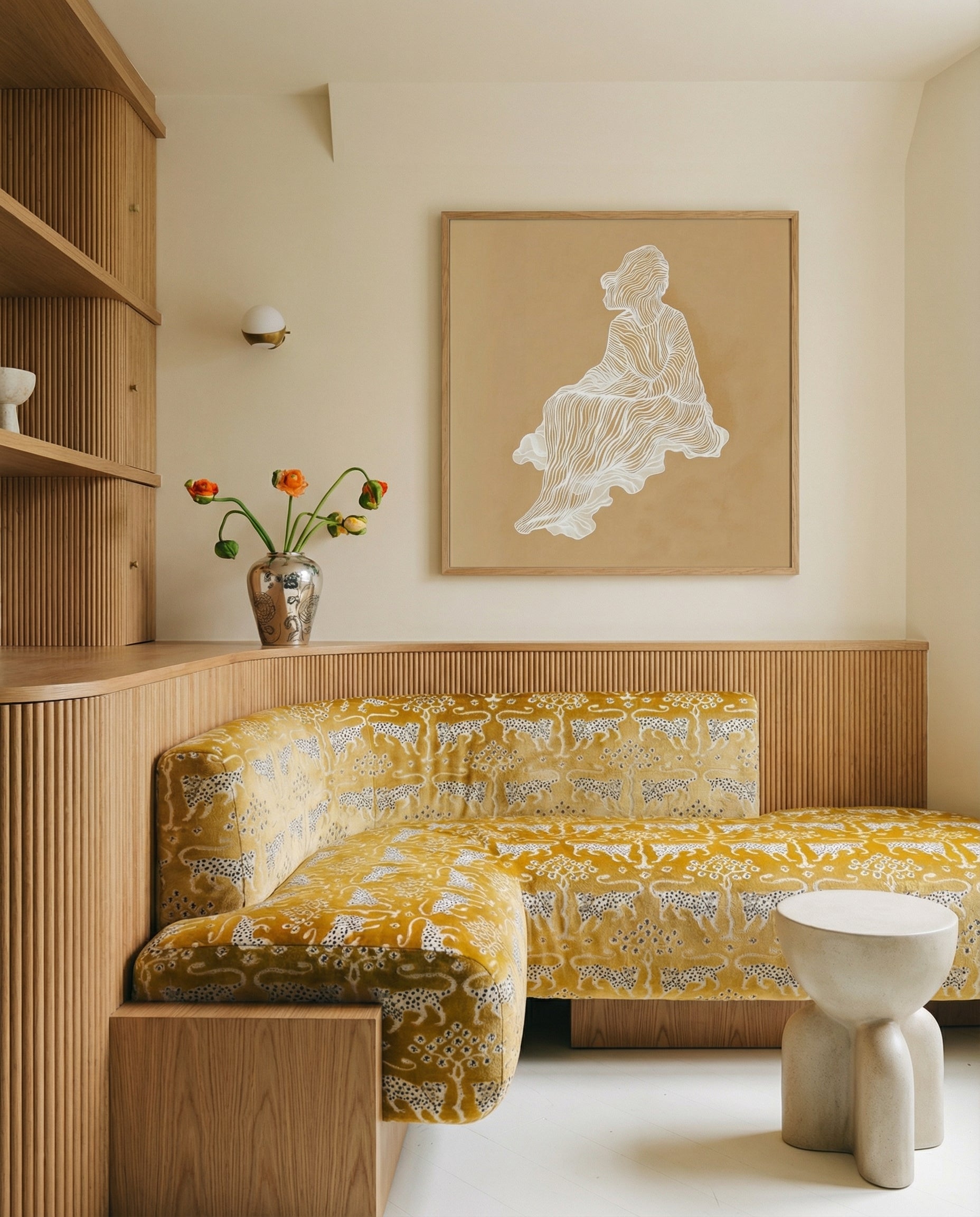 Line Art Female Silhouette Painting