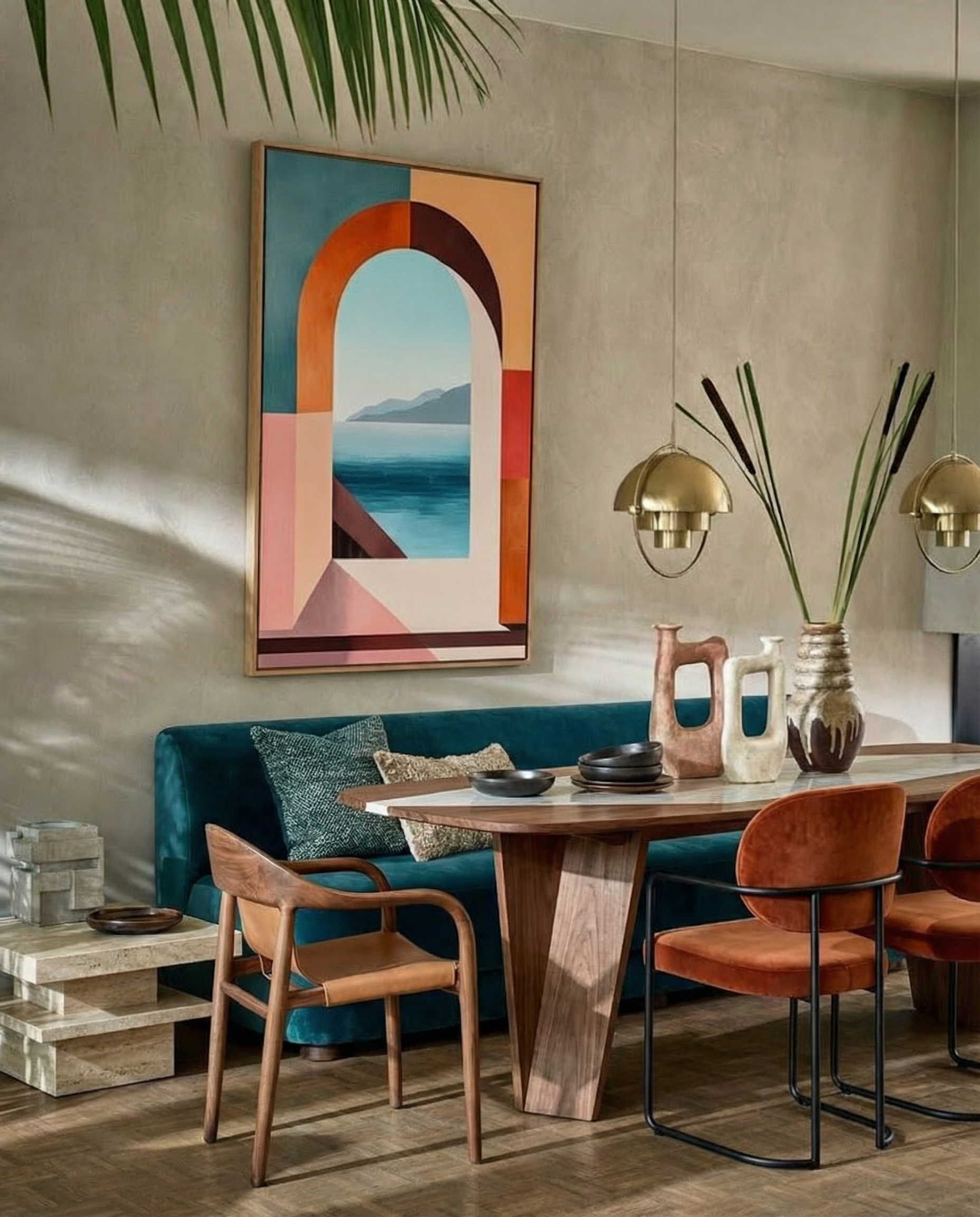 Geometric Seascape Through Archway