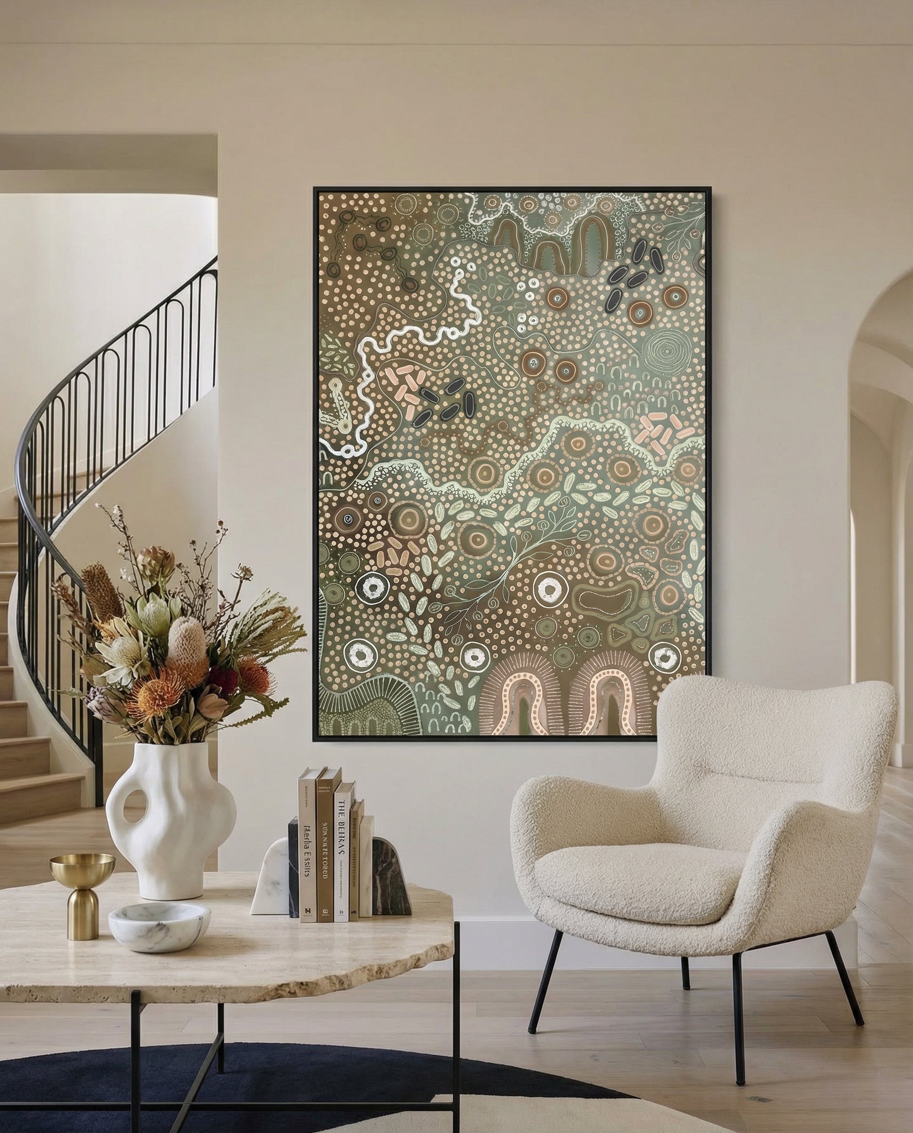 Dot Abstract Landscape Painting