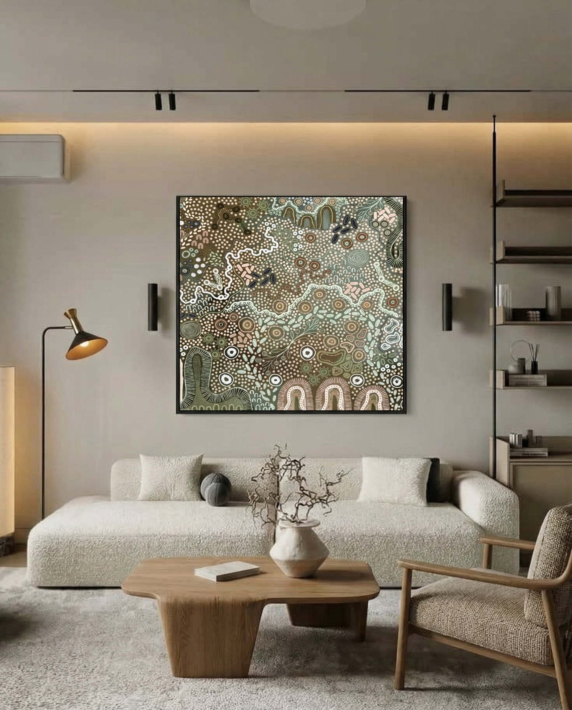 Dot Abstract Landscape Painting