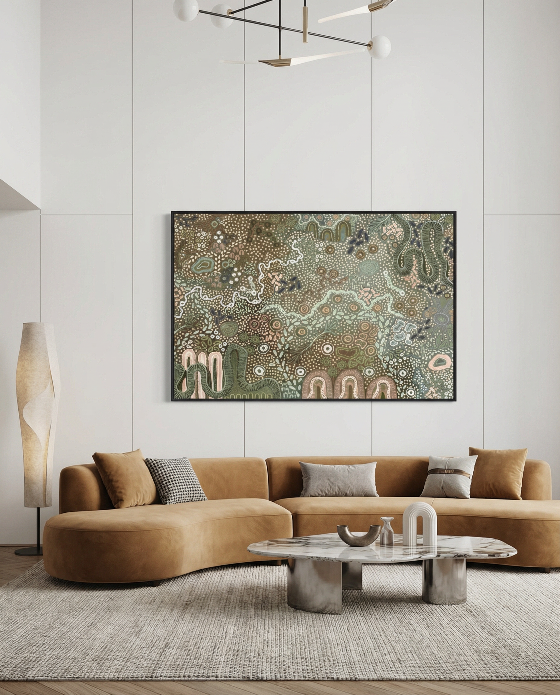 Dot Abstract Landscape Painting