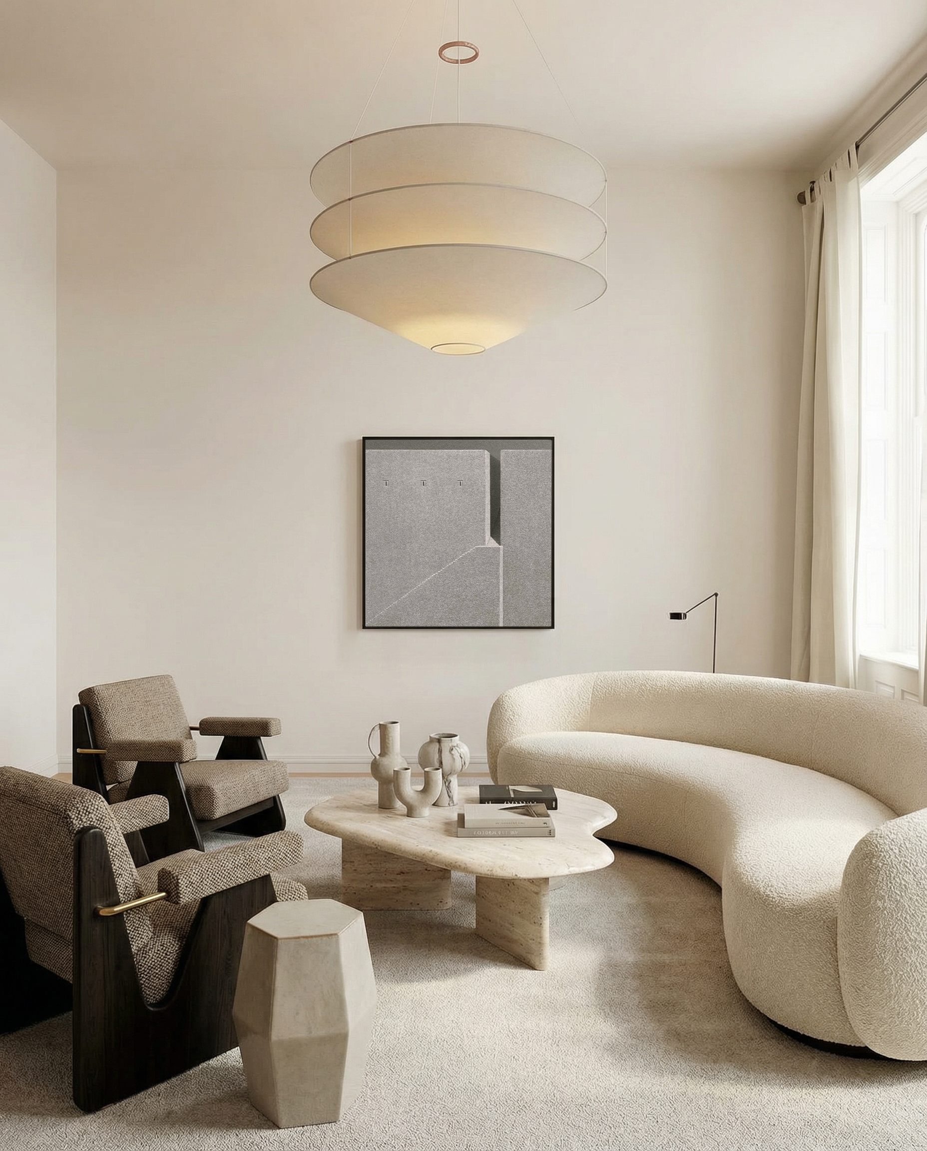 Minimalist Architectural Staircase Art