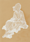 Line Art Female Silhouette Painting