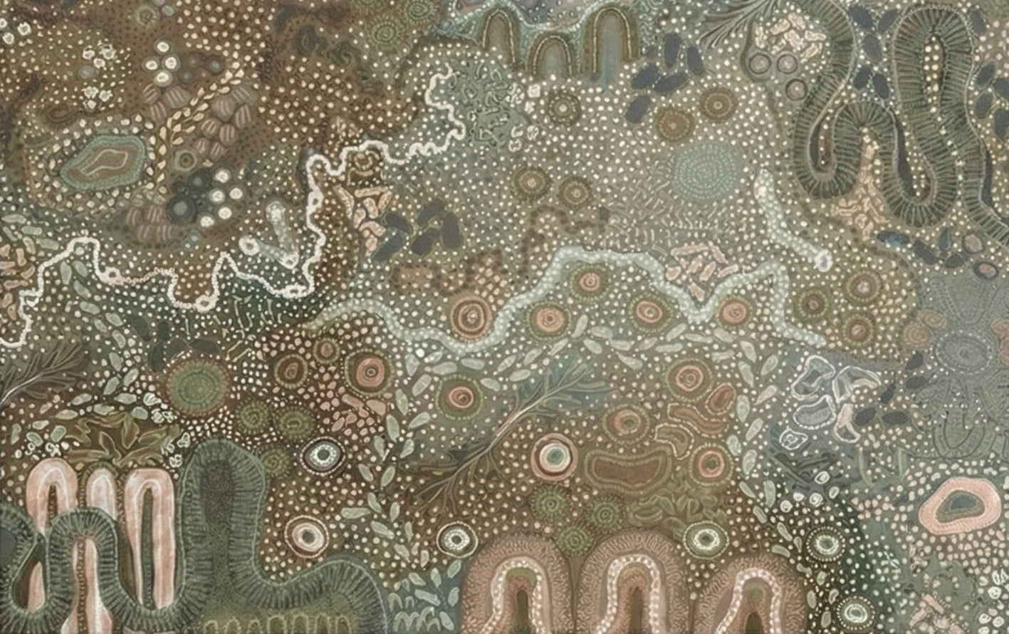 Dot Abstract Landscape Painting