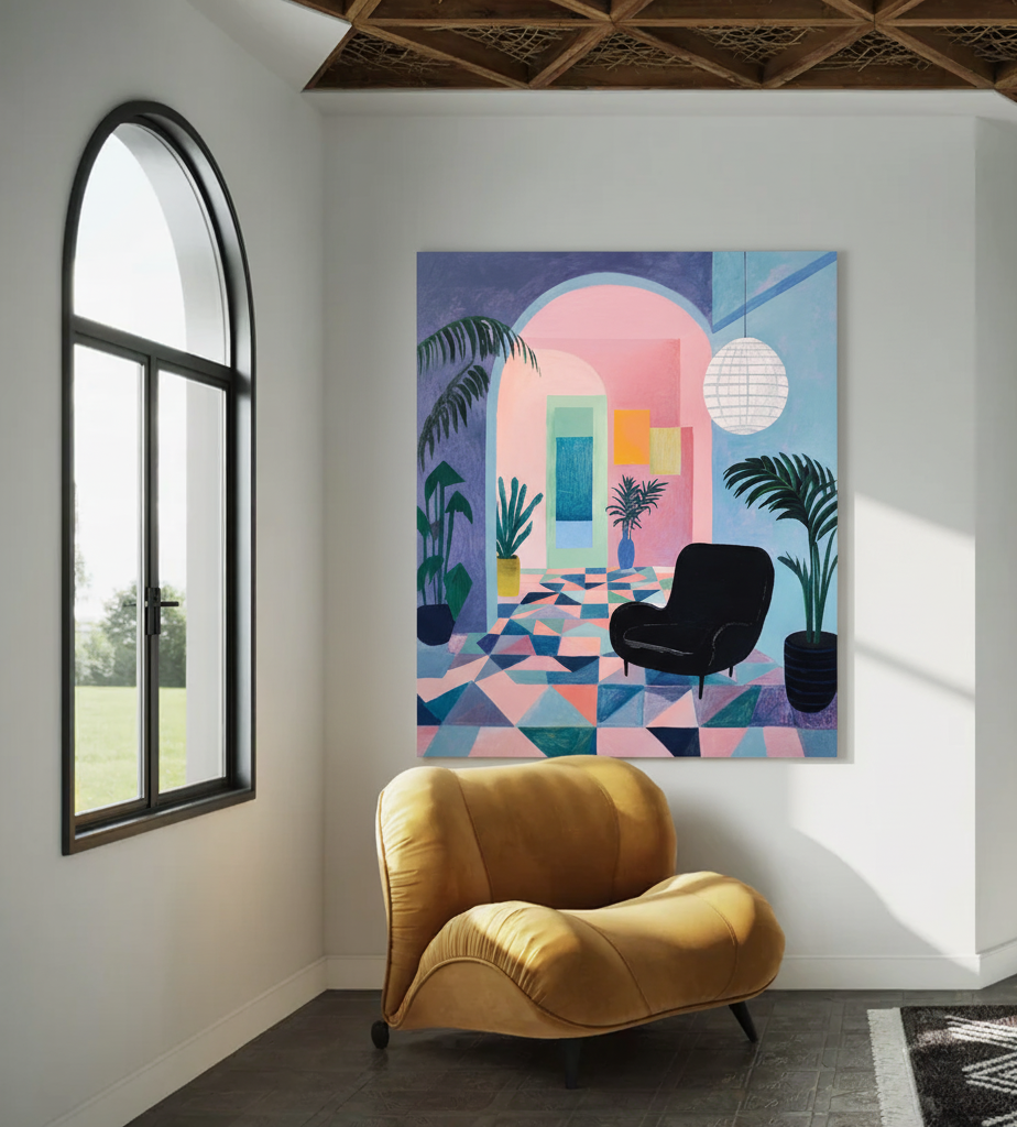 Geometric Interior Space Art Print