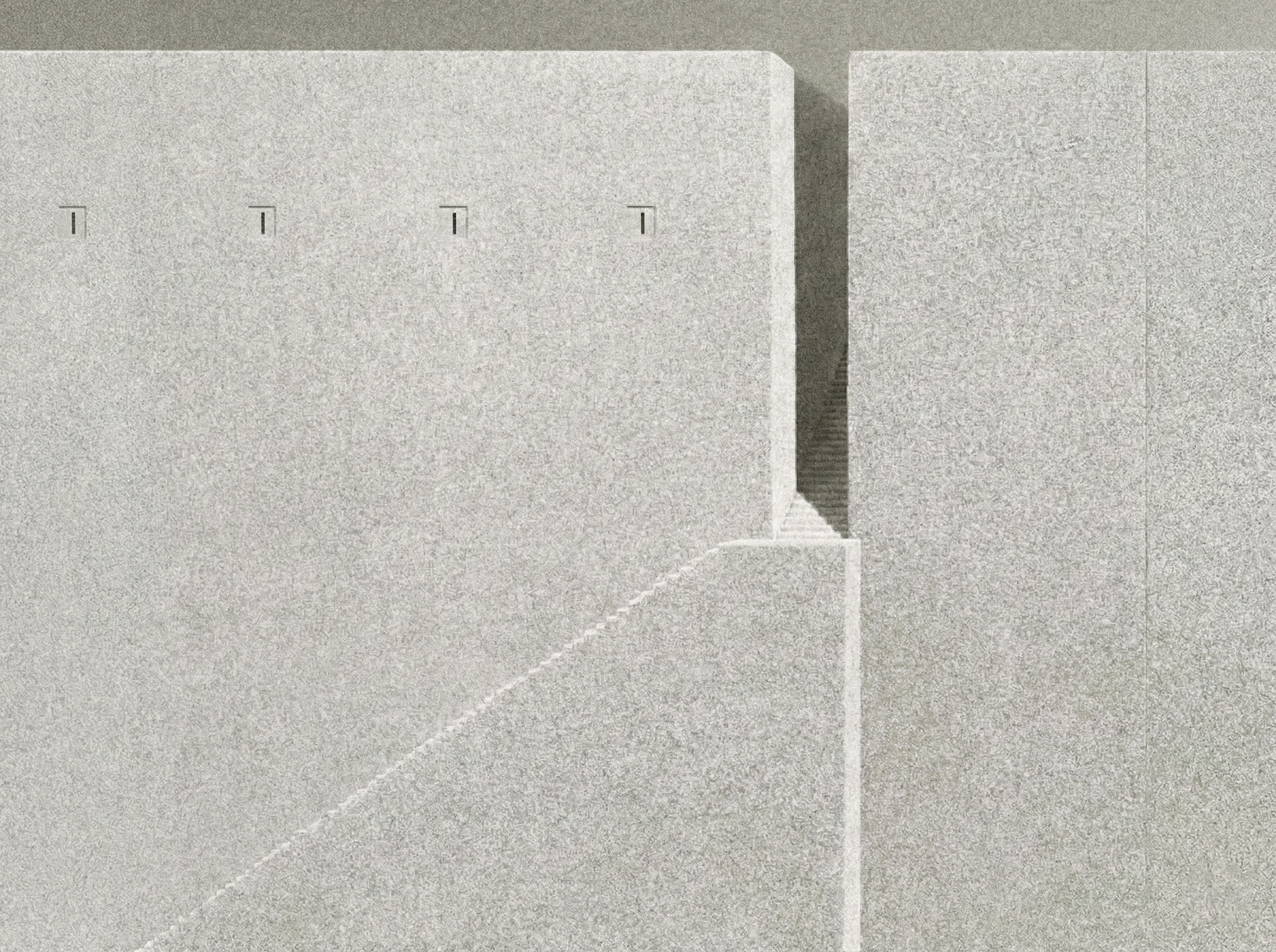 Minimalist Architectural Staircase Art