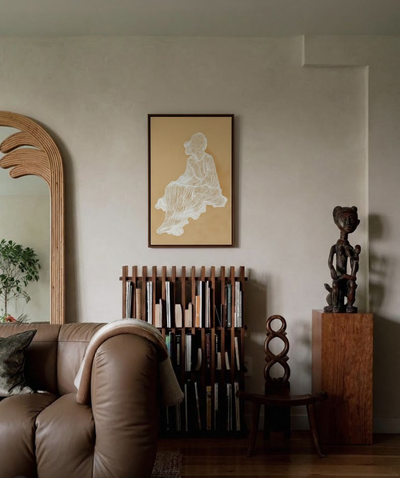 Line Art Female Silhouette Painting