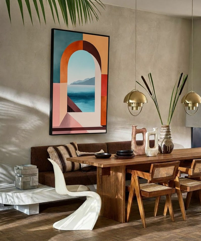 Geometric Seascape Through Archway