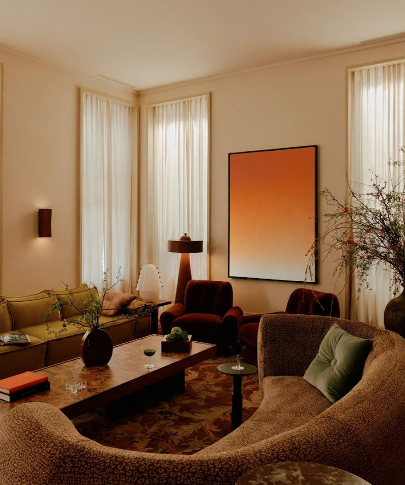 Orange Gradient Minimalist Art Print