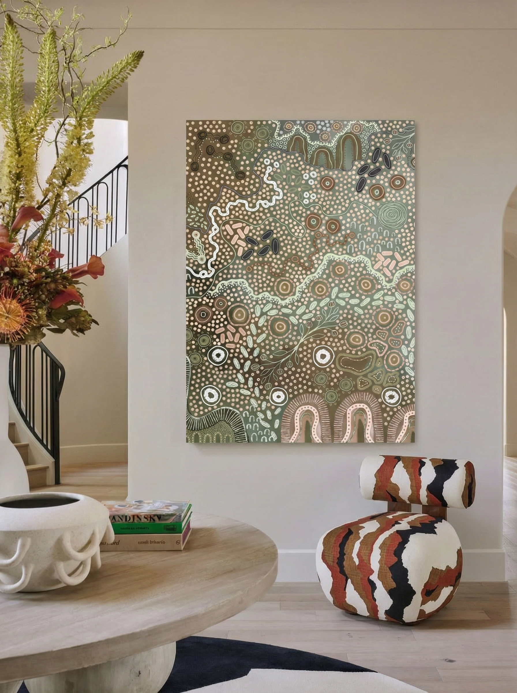 Dot Abstract Landscape Painting