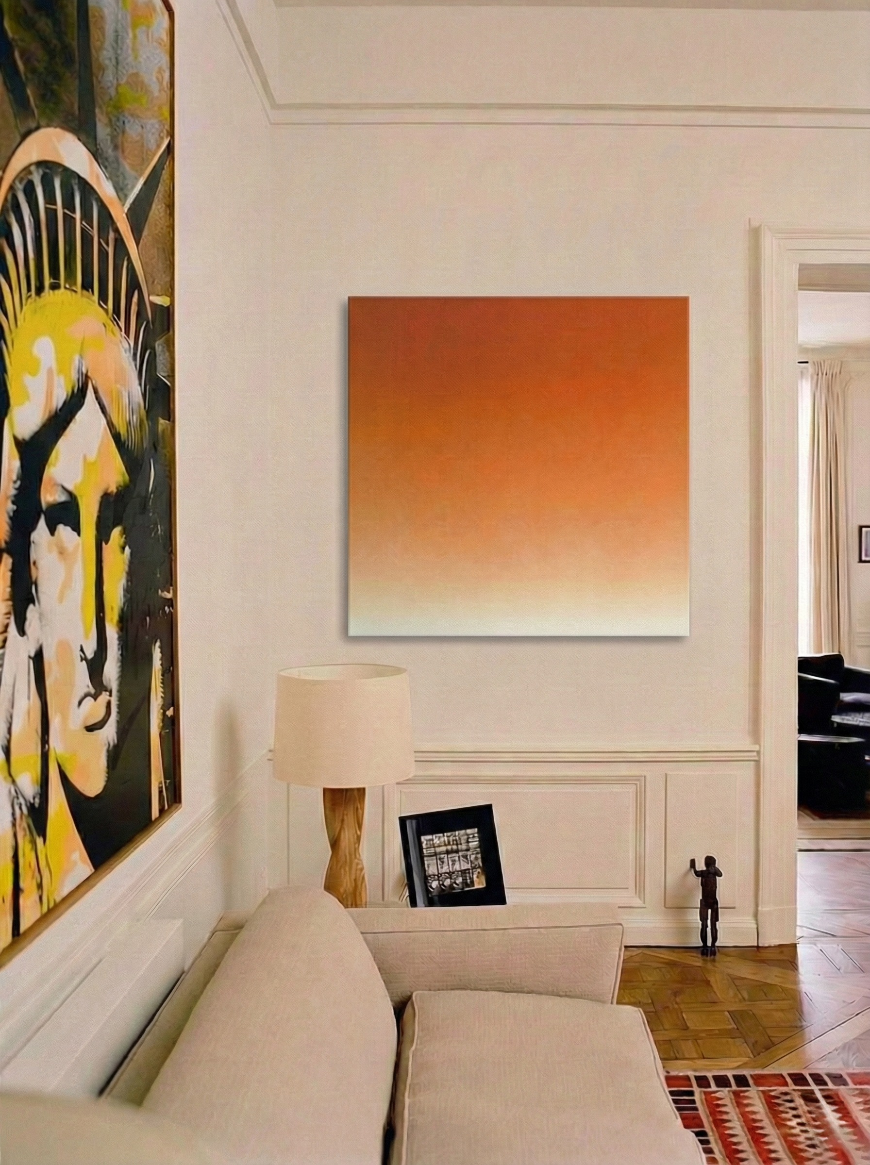 Orange Gradient Minimalist Art Print