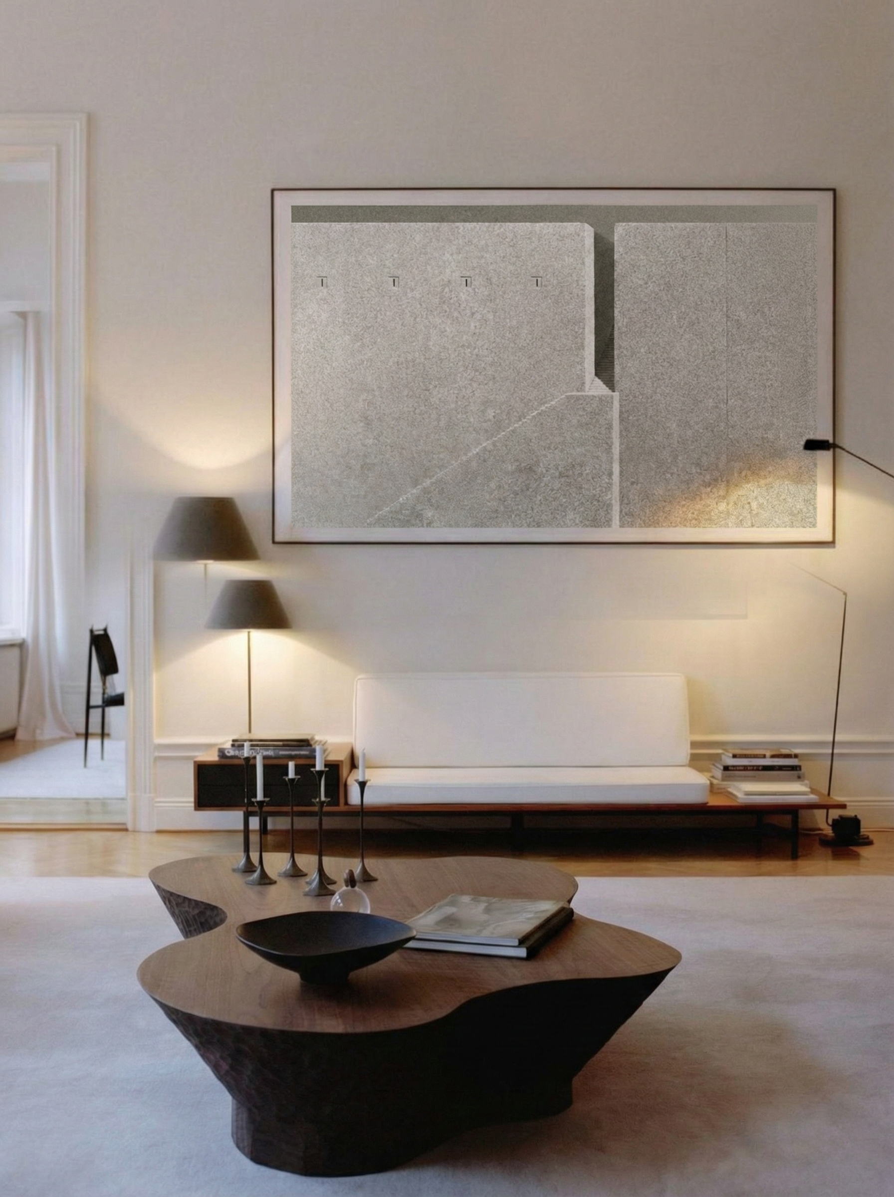 Minimalist Architectural Staircase Art