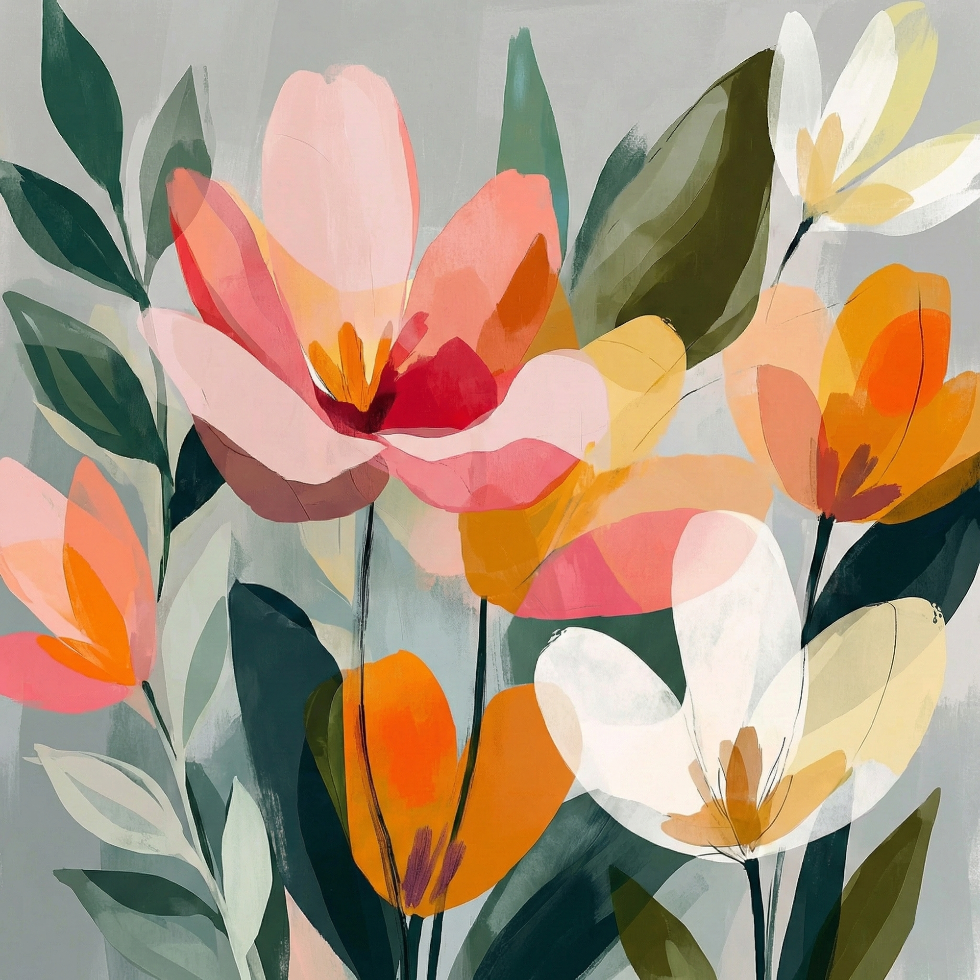 Abstract Floral Decorative Art