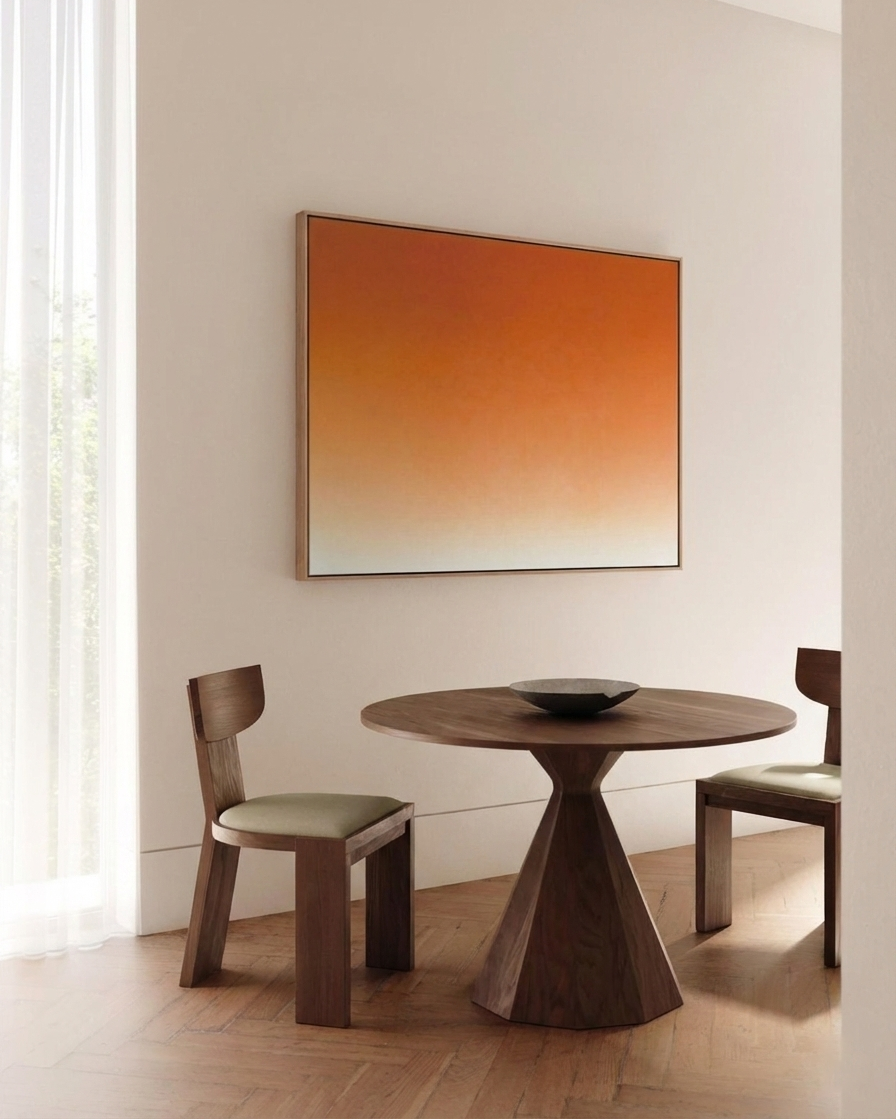 Orange Gradient Minimalist Art Print