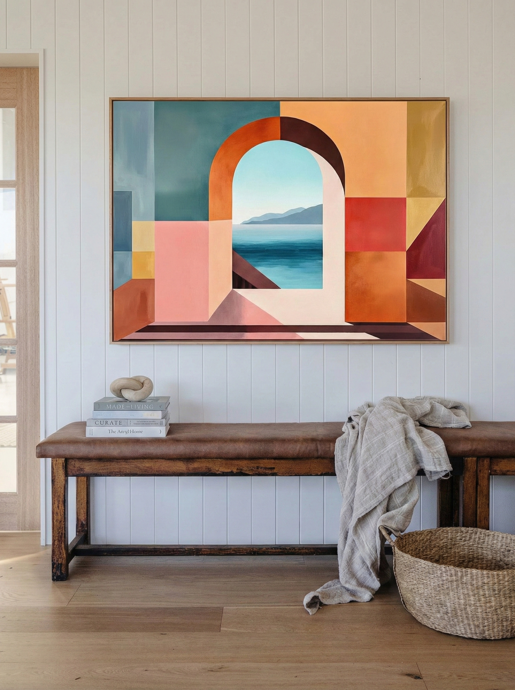 Geometric Seascape Through Archway