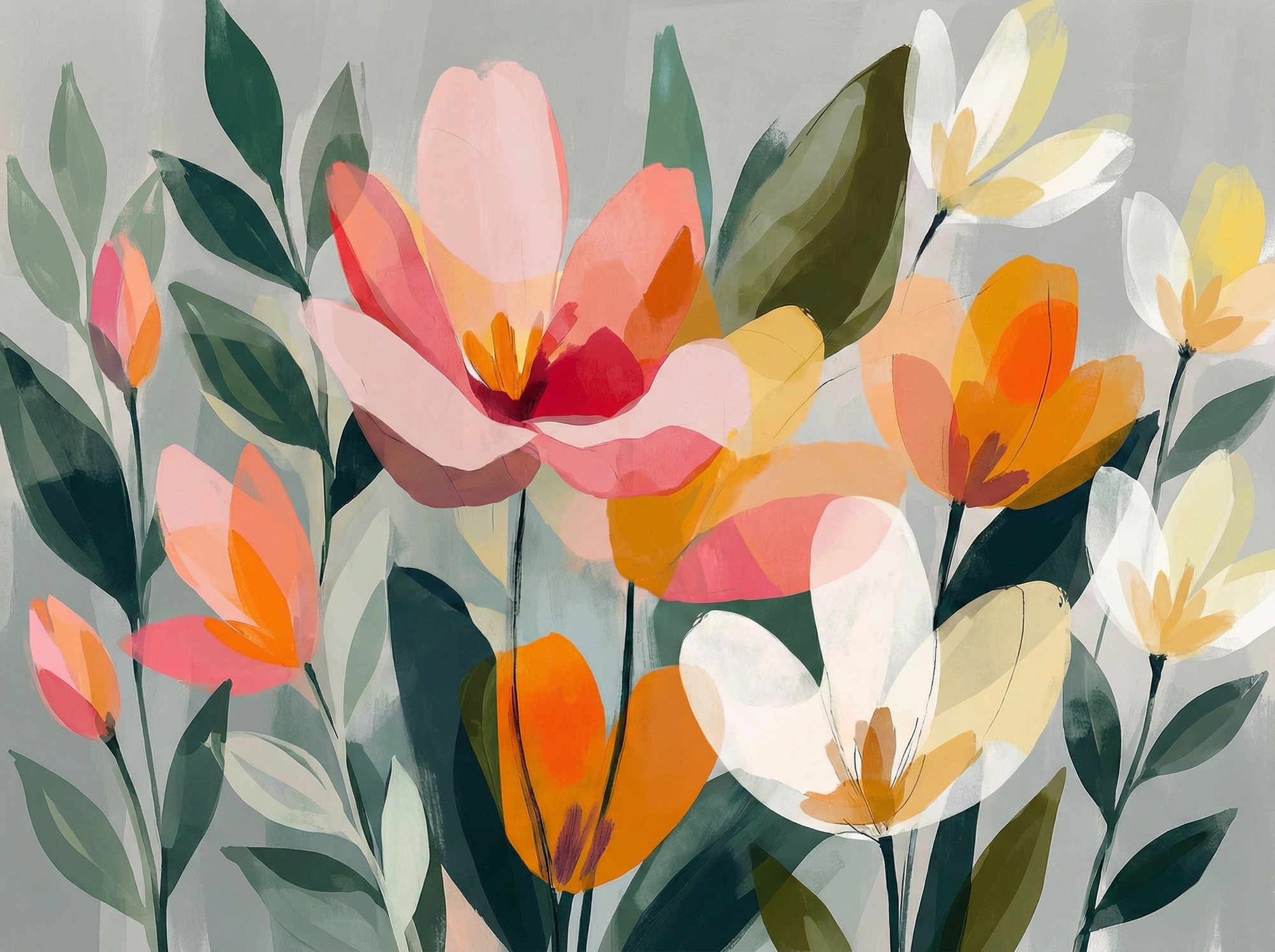 Abstract Floral Decorative Art