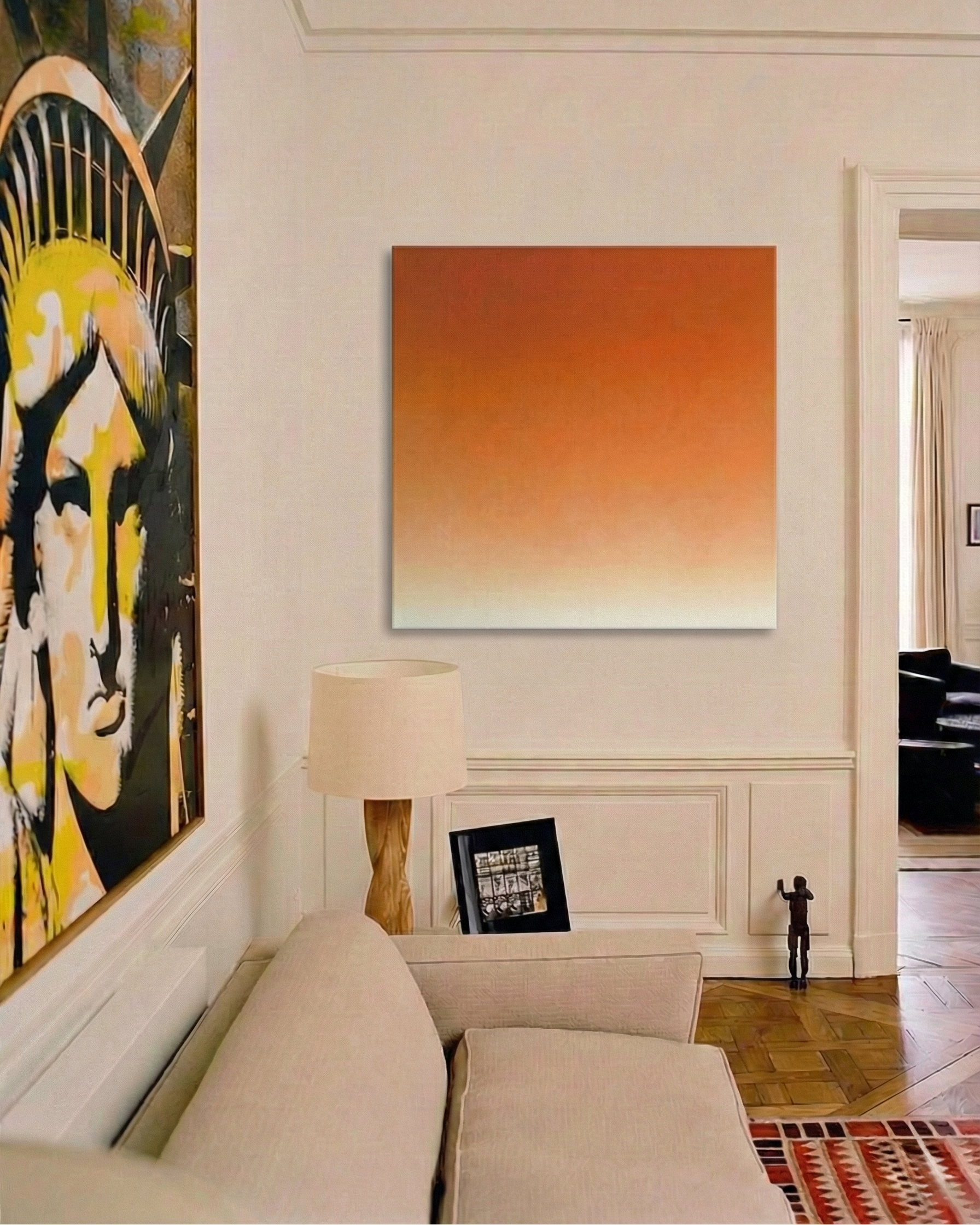 Orange Gradient Minimalist Art Print