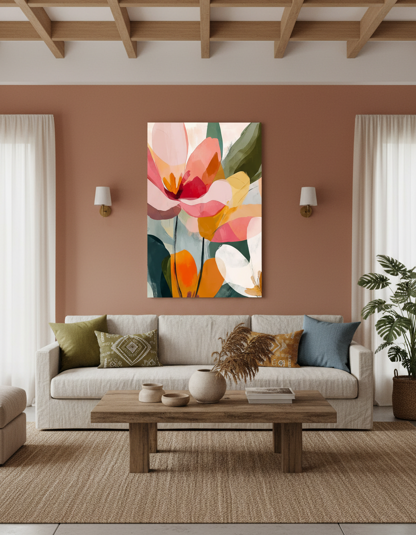 Abstract Floral Decorative Art