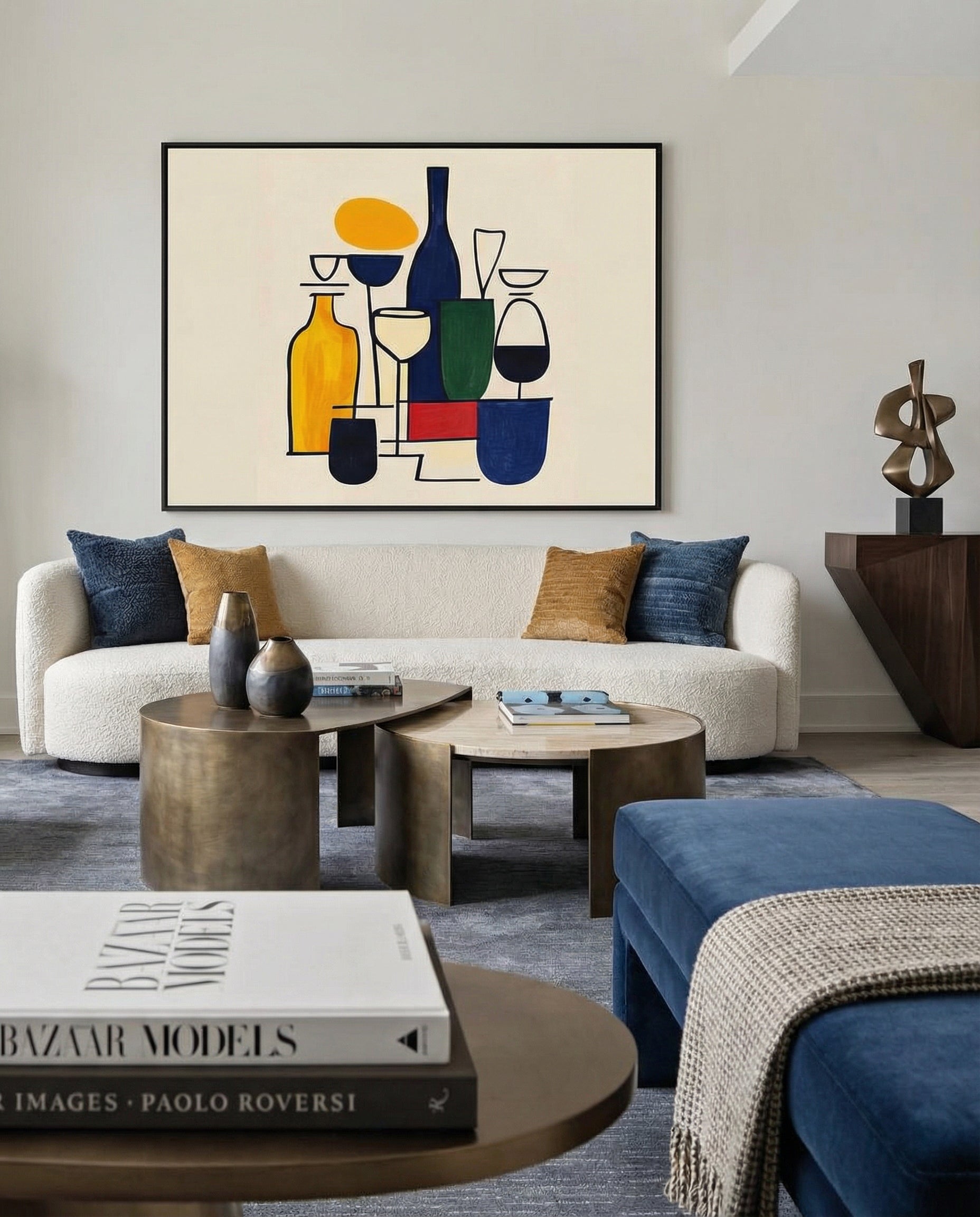 Minimalist Geometric Table Scene