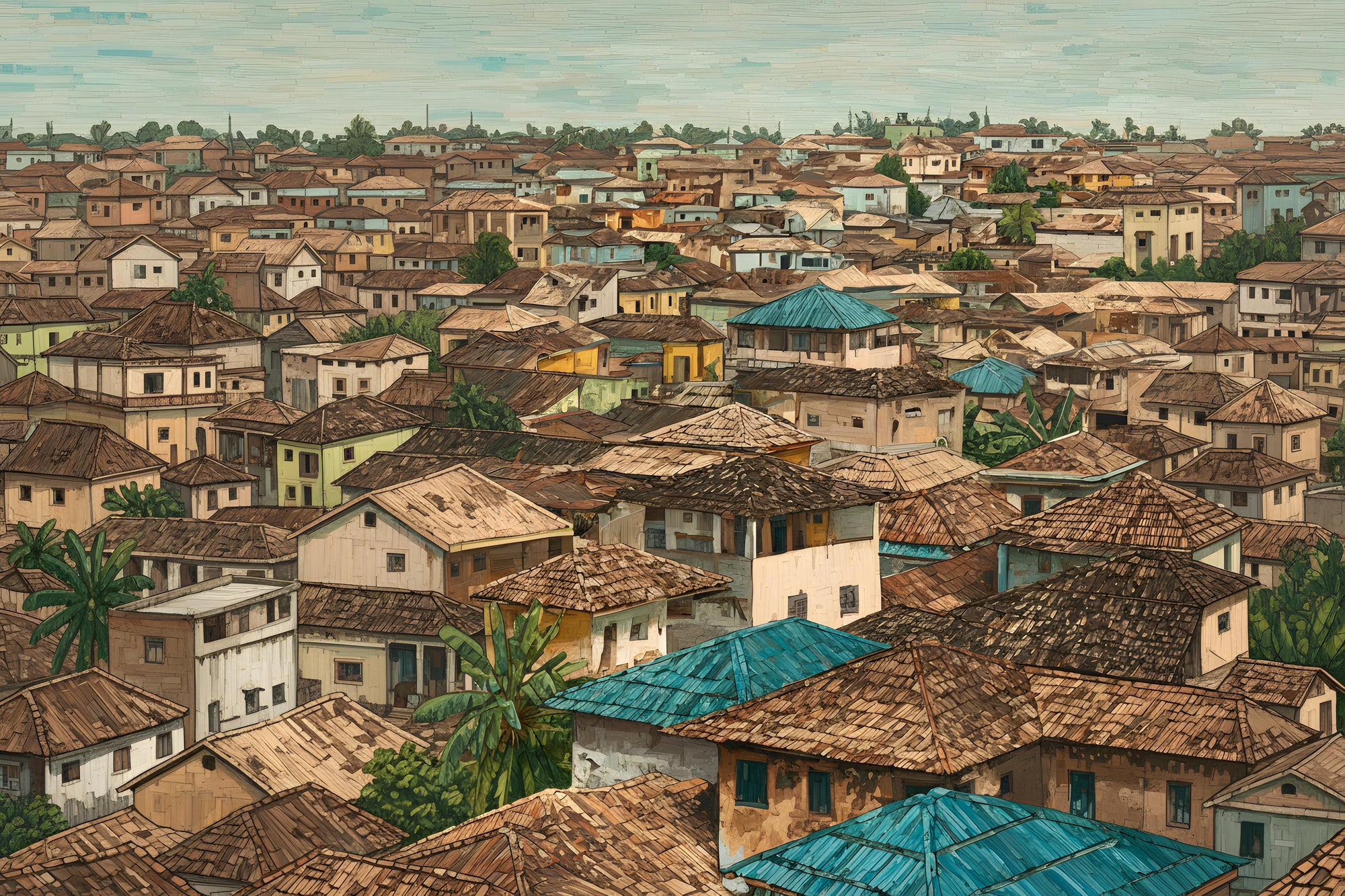 Blue Rooftops I