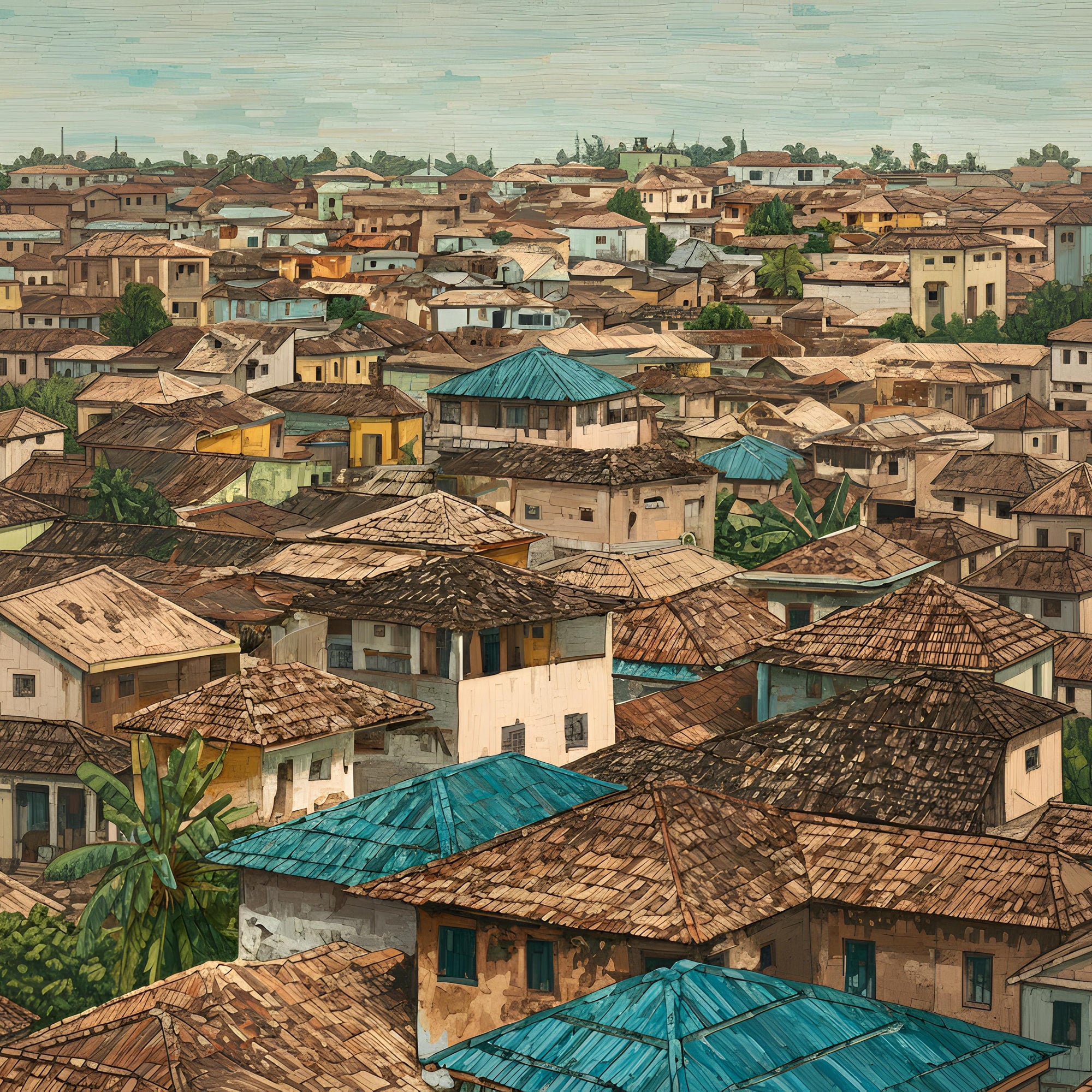 Blue Rooftops I