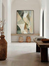 Minimalist Abstract Mountain Oil Painting