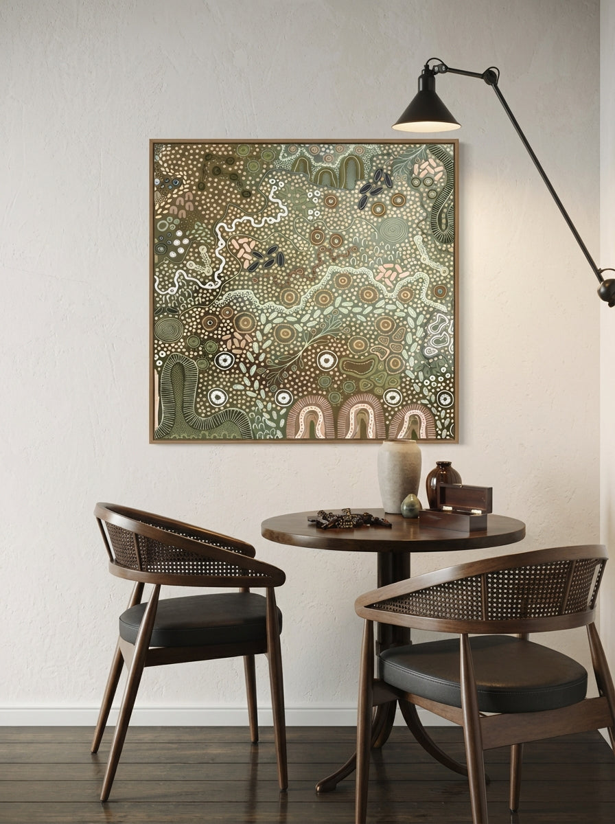 Dot Abstract Landscape Painting