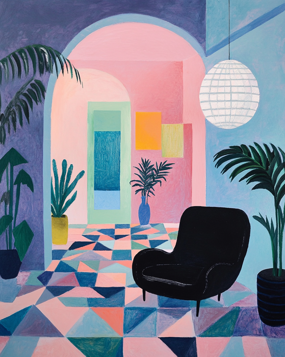 Geometric Interior Space Art Print
