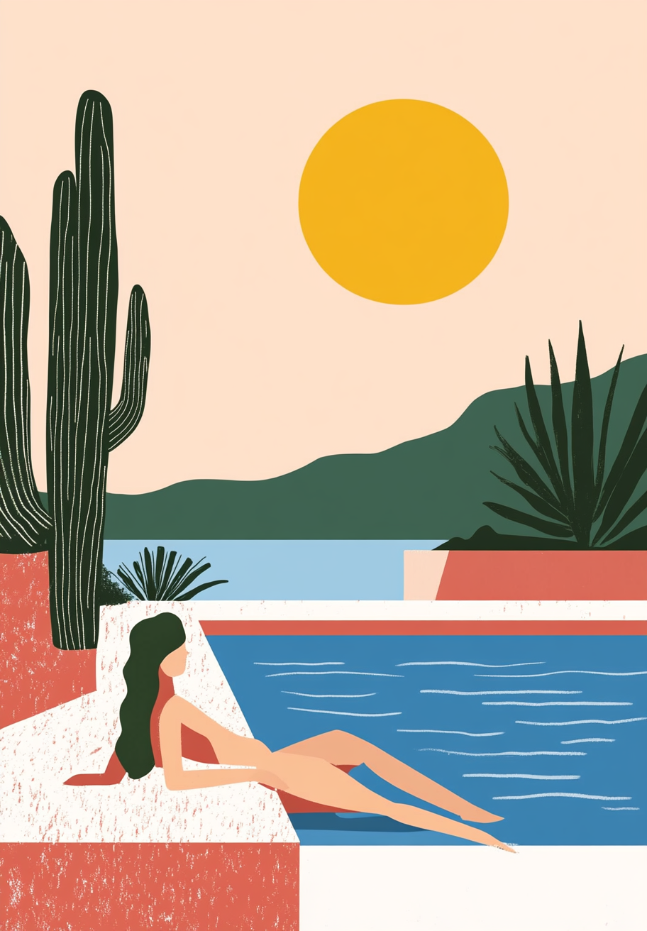 Sunlit Poolside