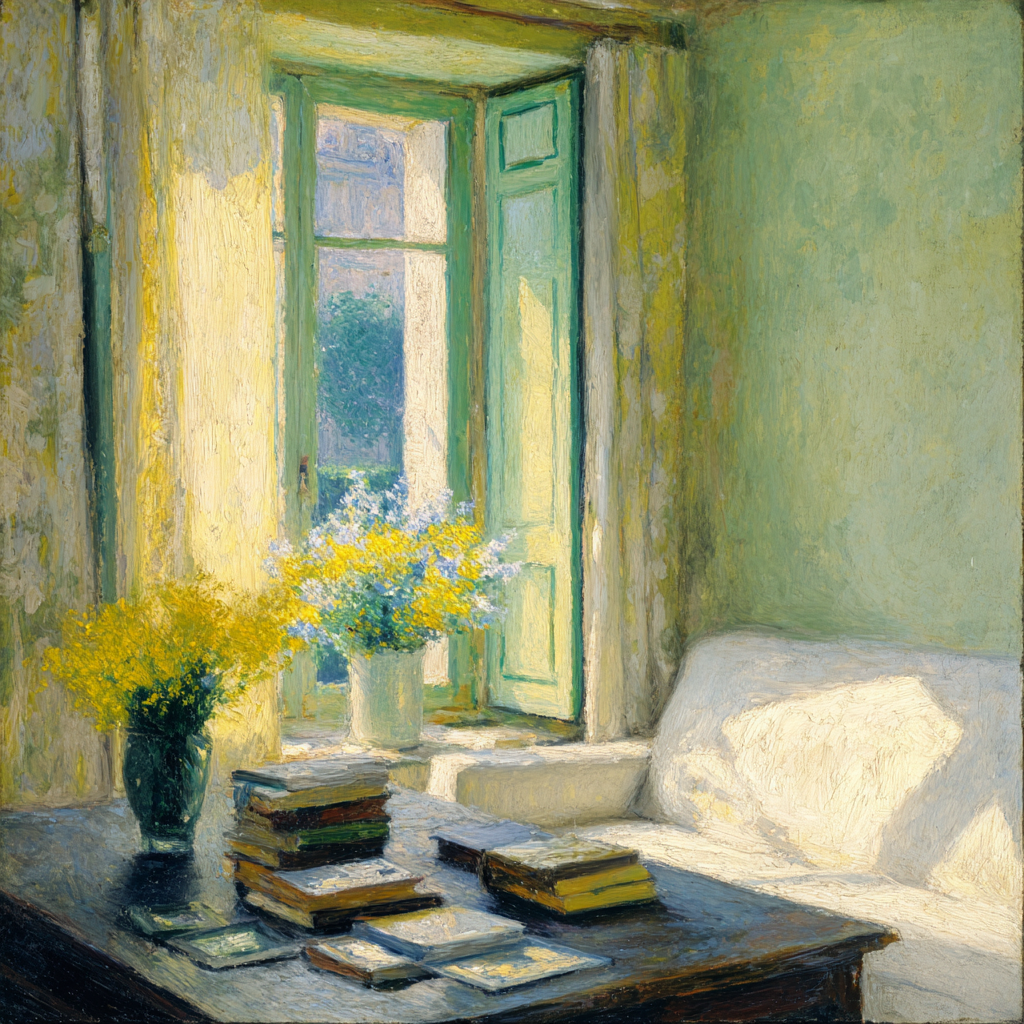 Sunlit Reading Room
